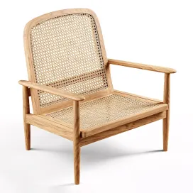 Zara home the teak rattan armchair